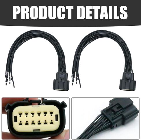 2PCS 68364272AA Halogen Headlight Connector Harness Pigtail, Replacement for Dodge Charger 2015 2016 2017 2018 in Saudi Arabia