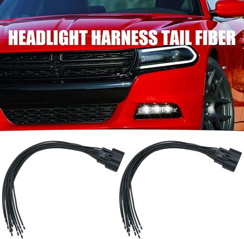 2PCS 68364272AA Halogen Headlight Connector Harness Pigtail, Replacement for Dodge Charger 2015 2016 2017 2018 in Saudi Arabia