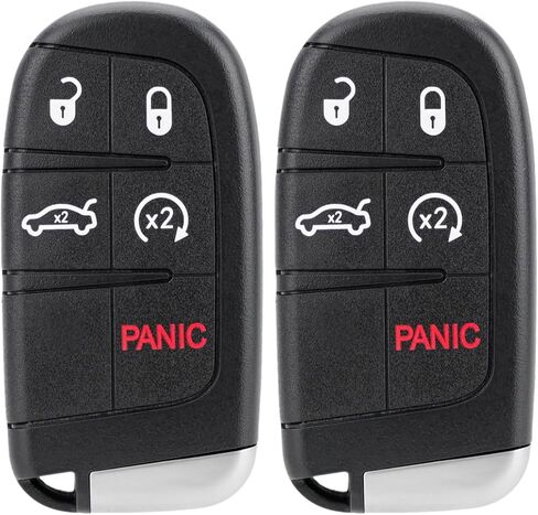 استبدال المفتاح الذكي Fob يناسب Chrysler 300 Dodge Charger 2011-2018 Challenger 2015-2018 Dart 2014-2016 مفتاح السيارة عن بعد للدخول بدون مفتاح M3N-40821302 (عبوة من 2) in Kuwait