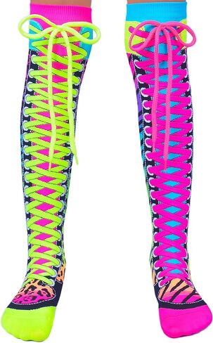 جوارب MADMIA Safari بطول الركبة - جوارب الأميرة الملونة للأطفال والكبار in Kuwait