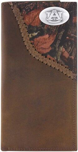 NCAA Oklahoma Sooners Brown Wrinkle Leather Roper Concho Wallet, One Size in Saudi Arabia