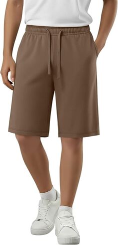 Boy's Casual Shorts Athletic Elastic Waist Drawstring Shorts with Pockets Stretchy Summer Sport Clothes for Kids in Kuwait
