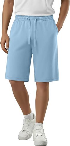 Boy's Casual Shorts Athletic Elastic Waist Drawstring Shorts with Pockets Stretchy Summer Sport Clothes for Kids in Kuwait