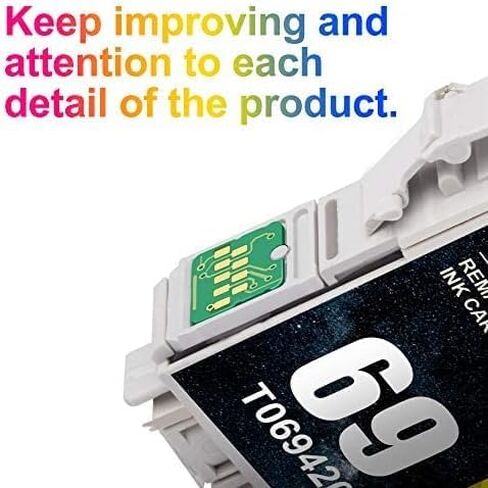 Uniwork Remanufactured Ink for 127 Ink Cartridge Replacement for Epson 127 Ink Cartridges T127 Ink for Workforce 545 845 645 WF-3540 WF-3520 WF-7010 WF-7510 WF-7520 NX530 NX625 Printer, 10 Pack in Saudi Arabia