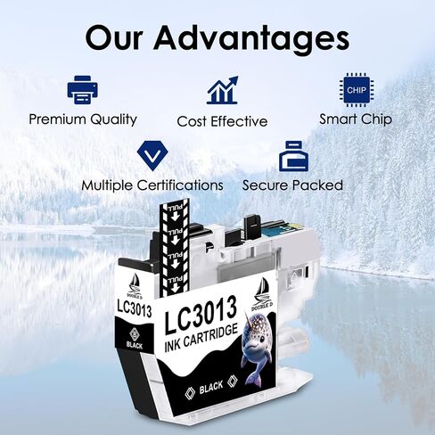 DOUBLE D LC3013 Ink Cartridges Compatible Replacement for Brother LC3013 LC3011 High Yield for Brother MFC-J491DW MFC-J497DW MFC-J895DW MFC-J690DW Printer (3 Black,2 Cyan,2 Magenta,2 Yellow) 9 Pack in Kuwait