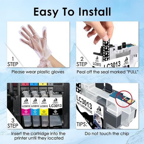 DOUBLE D LC3013 Ink Cartridges Compatible Replacement for Brother LC3013 LC3011 High Yield for Brother MFC-J491DW MFC-J497DW MFC-J895DW MFC-J690DW Printer (3 Black,2 Cyan,2 Magenta,2 Yellow) 9 Pack in Kuwait