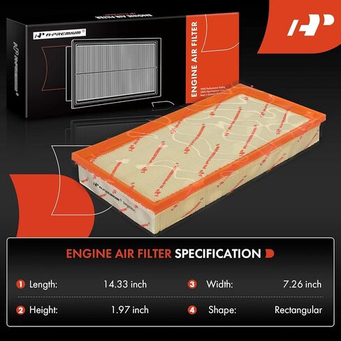 A-Premium Engine Air Filter Compatible with Audi TT (Quattro) 2000-2006 & Volkswagen Jetta 1999-2005, Golf 1999-2006, Beetle 1998-2010, Jetta City, Golf City, R32 in Saudi Arabia