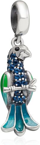 Lucky Parrot Charm 925 Sterling Silver Bird Charm Animal Charm Birthday Charm for Pandora Charm Bracelet in Kuwait