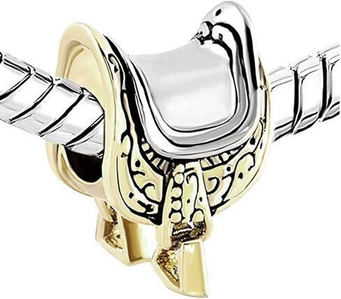 سحر سرج نسائي متوافق مع سوار Pandora Charm معدات ركوب الخيل، تجهيز الفروسية، مزرعة الفروسية، محبي الخيول in Saudi Arabia