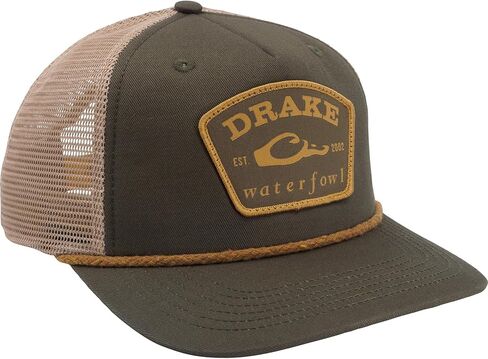Drake Waterfowl Men's X Lost Patch Rancheero Mesh Back Rope Cap | Breathable Hunting Hat with Mesh Back & Adjustable Straps in Saudi Arabia