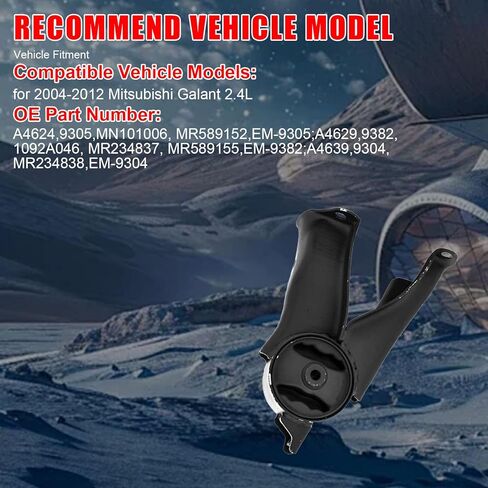 3Pcs Engine Motor Mount and Trans Mount Kit Fits for 2004-2012 for Mitsubishi Galant 2.4L Replace A4624, A4629, A4639 in Kuwait