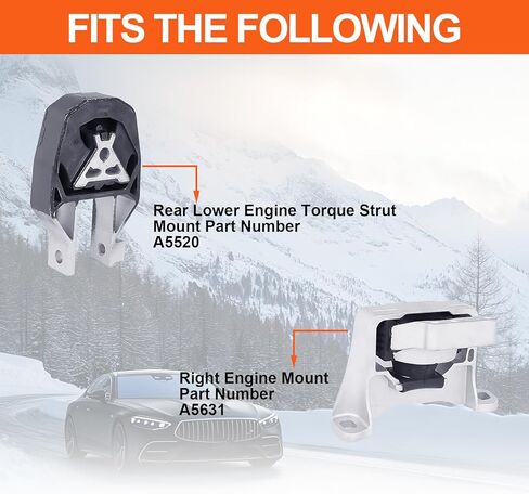 حامل محرك المحرك متوافق مع F-ord Escape 2013-2019، Ford Focus 2013-2018، Ford Transit Connect 2014-2022، بديل لـ A5520 A5631 in Kuwait