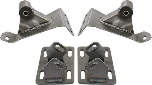 Swap Engine Conversion Motor Mounts Compatible with 1963-1972 Chevrolet/GMC C10 & Suburban 2WD Bare Metal Steel in Kuwait