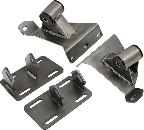Swap Engine Conversion Motor Mounts Compatible with 1963-1972 Chevrolet/GMC C10 & Suburban 2WD Bare Metal Steel in Kuwait