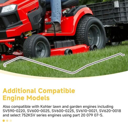 20 079 07-S Throttle Linkage Compatible with Kohler Courage SV470 SV590 SV600 Engines, Stainless Steel Coated Control Link, Replaces 20-079-07-S in Kuwait