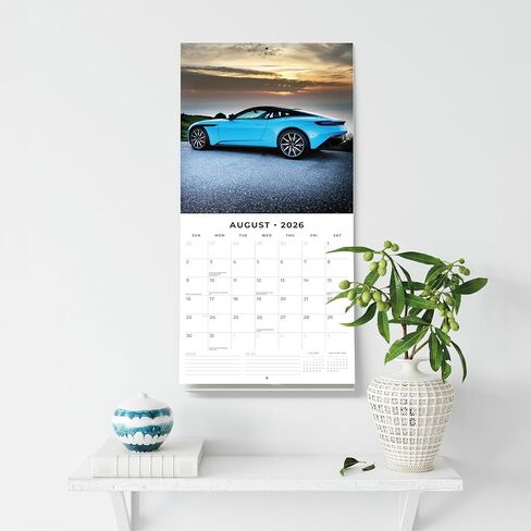 Red Robin 2026 Dream Cars Monthly Wall Calendar | 12" x 24" Open | Premium Thick & Sturdy Paper | Hangable 12 Month Calendar | Lined Notes & To Do Area | Vivid Images | Plastic Free in Saudi Arabia