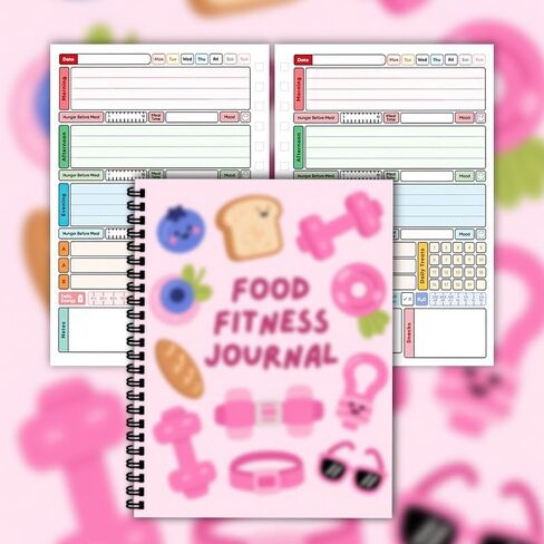 1PCS Weight Loss Diary for Women 5.8x8.2inch Weight Loss Plan Fitness & Diet Journal with Trackers for Food, Exercise, Goals & Progress | Motivational Workout Journal(104pages) in Saudi Arabia