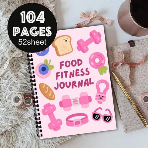 1PCS Weight Loss Diary for Women 5.8x8.2inch Weight Loss Plan Fitness & Diet Journal with Trackers for Food, Exercise, Goals & Progress | Motivational Workout Journal(104pages) in Saudi Arabia