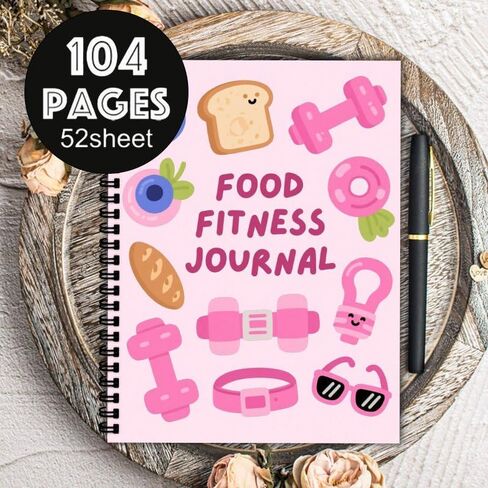 1PCS Weight Loss Diary for Women 5.8x8.2inch Weight Loss Plan Fitness & Diet Journal with Trackers for Food, Exercise, Goals & Progress | Motivational Workout Journal(104pages) in Saudi Arabia