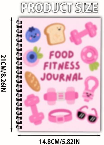 1PCS Weight Loss Diary for Women 5.8x8.2inch Weight Loss Plan Fitness & Diet Journal with Trackers for Food, Exercise, Goals & Progress | Motivational Workout Journal(104pages) in Saudi Arabia