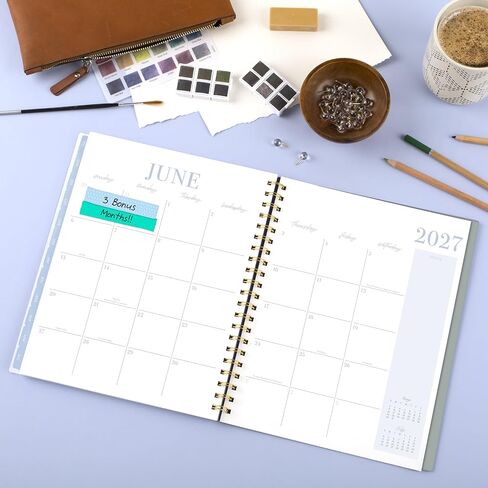 Cambridge Planner 2026-2027 Weekly & Monthly Academic 12-Month July-June, 8-1/2" x 11", Leah Bisch, Peony Field (LB51-905A) in Saudi Arabia