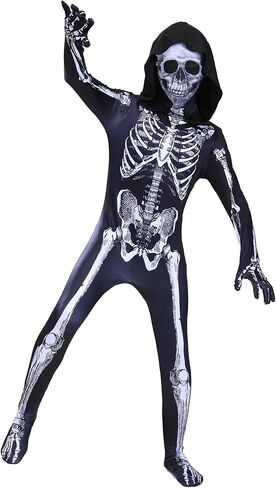 Halloween party skeleton ensemble costume, suitable for various role-playing in Saudi Arabia