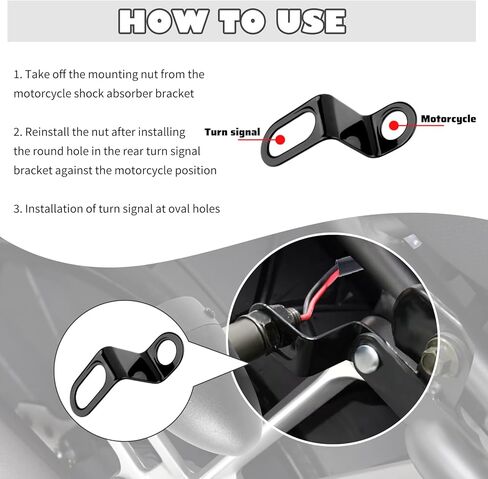2PCS Motorcycle Turn Signal Bracket for Rear with L-shape,Sturdy Motorcycle Rear Turn Signals Bracket for Mounting of Turns Signals,11.68mm Hole Rears Turns Signal Mounting Brackets in Kuwait