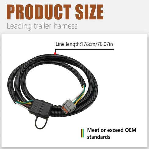4 Way Flat Trailer Wiring Harness Compatible with 2009-2012 Equator 2005-2025 Frontier 2005-2015 Xterra with Factory Tow Package in Saudi Arabia