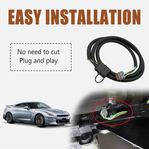 4 Way Flat Trailer Wiring Harness Compatible with 2009-2012 Equator 2005-2025 Frontier 2005-2015 Xterra with Factory Tow Package in Saudi Arabia