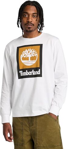 Timberland Men's Stack Logo Long Sleeve T-Shirt in Saudi Arabia
