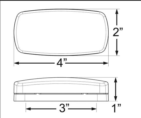 LED MARK LIGHT; OVAL; AMBER; 3 WIRE; W/TURN in Saudi Arabia