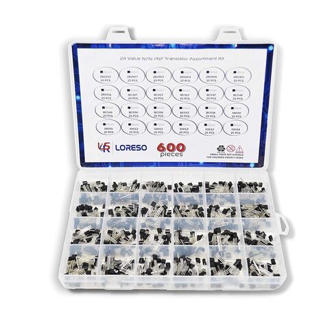 صندوق مجموعة متنوعة من الصمام الثنائي، حزمة من 600 قطعة 20 موديل - 1N4001 1N4002 1N4004 1N4007 1N5399 RL207 1N5400 1N5401 1N5404 1N5408 FR107 FR207 HER107 UF4007 1N5817 1N5819 SR5150 1N4148 DB3 1N5349B 30 قطعة لكل منهما in Kuwait