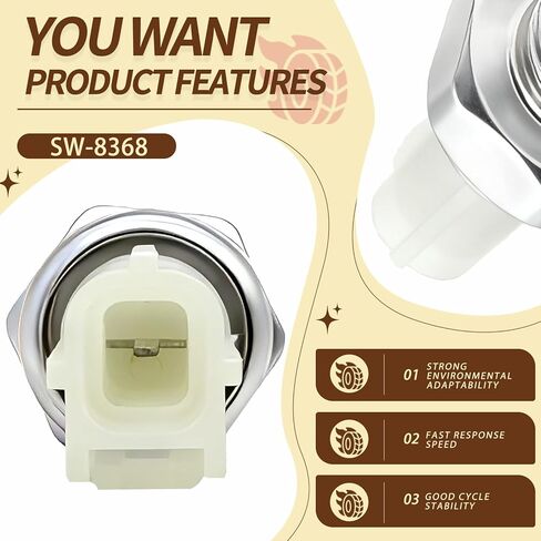 JA&MIU SW-8368 Motorcraft Engine Oil Pressure Sensor Compatible with 6.7L Ford Powerstroke F250 F350 Truck Aviator Blackwood Continental MKS MKT in Kuwait