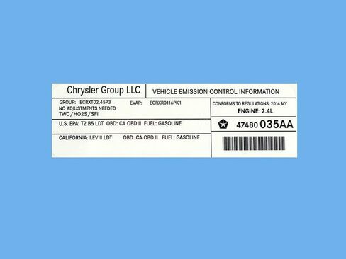 Mopar 47480035AA LABEL VEHICLE EMISSION CONTROL IN in Saudi Arabia