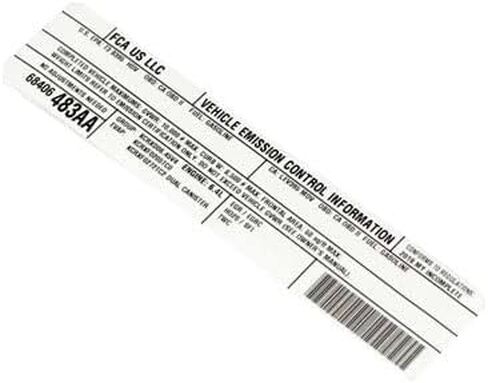 Mopar 68406483AA LABEL VEHICLE EMISSION CONTROL IN in Saudi Arabia