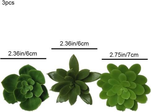 3 قطع من النباتات العصارية الصناعية غير المستقرة نباتات وهمية صغيرة واقعية لديكور المنزل والمكتب وغرفة النوم والحمام ورف المكتب in Kuwait