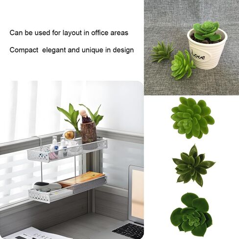 3 قطع من النباتات العصارية الصناعية غير المستقرة نباتات وهمية صغيرة واقعية لديكور المنزل والمكتب وغرفة النوم والحمام ورف المكتب in Kuwait