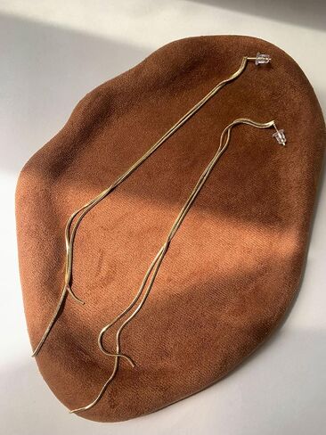 Tassel Earrings for Women Gold Plated Silver Chain Earrings Dainty Minimalist Dangle Drop Studs in Saudi Arabia