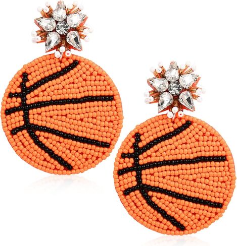 أقراط بيسبول للنساء، أقراط بيسبول مطرزة لكرة السلة وكرة القدم اللينة ليوم اللعبة، مشجعي الرياضة، قرط متدلي هدايا مجوهرات لحفلات العطلات in Kuwait