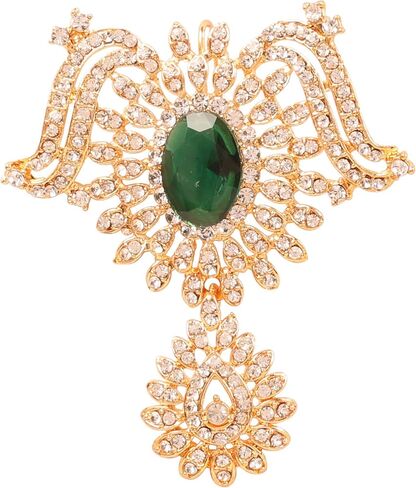 Touchstone Indian Bollywood Handcrafted Stylish Contemporary Designer Jewelry Hair Accessory Juda Pin in Gold Tone for Women in Saudi Arabia