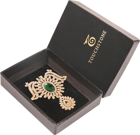 Touchstone Indian Bollywood Handcrafted Stylish Contemporary Designer Jewelry Hair Accessory Juda Pin in Gold Tone for Women in Saudi Arabia