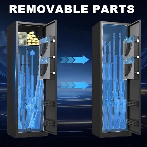 5-8 Gun Safe for Rifles and Pistols, Gun Safes for Rifle and Password Lock, Gun Cabinet for Home with Adjustable Shelves, Shotgun Rifle Safe, Gun Safes for Rifle and Shotguns in Saudi Arabia