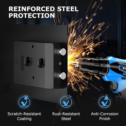 Bonsaii 0.6 Cubic Fingerprint Safe Box, Biometric Security Safe with Electronic Keypad & Removable Shelf for Valuables, Jewelry, Documents, Home Office Hotel Use, 9.84" x 13.78" x 9.84", SF002 in Kuwait