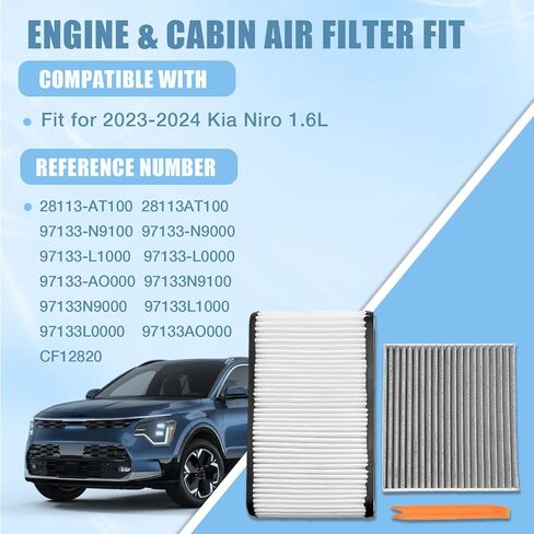 Engine Air Filter 28113-AT100 Compatible with Kia Niro 1.6L 2023-2024 28113AT100 in Kuwait