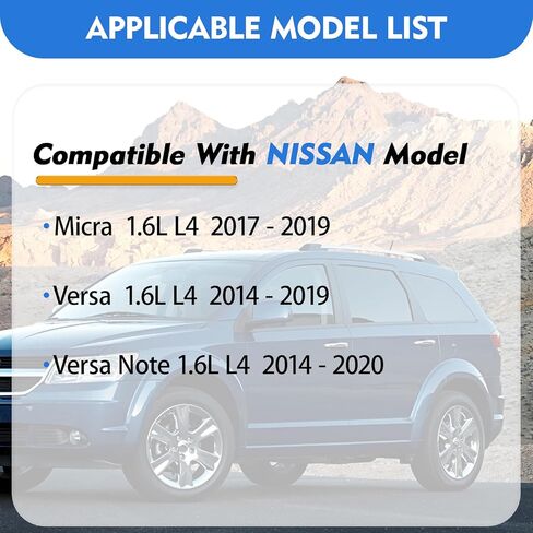 Engine & Cabin Air Filter Set for Nissan Versa (2014-2019), Versa Note (2014-2020), Micra (2017-2019) 1.6L L4 Replace: 165461HK0A 272781KK0A CA11215 CF12237 in Kuwait