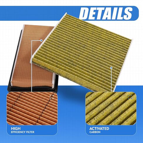 Engine & Cabin Air Filter Set for Nissan Versa (2014-2019), Versa Note (2014-2020), Micra (2017-2019) 1.6L L4 Replace: 165461HK0A 272781KK0A CA11215 CF12237 in Kuwait