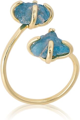 Natural Stone Ring Irregular Rings Crystal Jewelry Gifts for Women in Kuwait