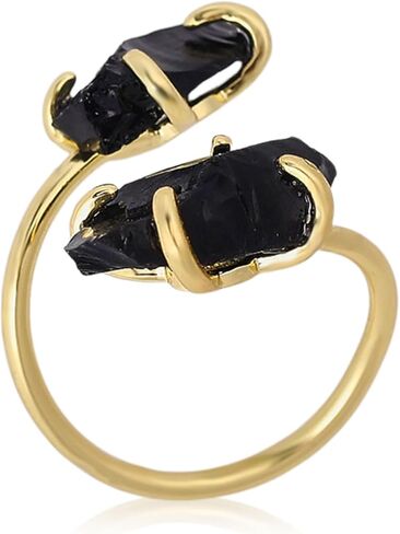 Natural Stone Ring Irregular Rings Crystal Jewelry Gifts for Women in Saudi Arabia