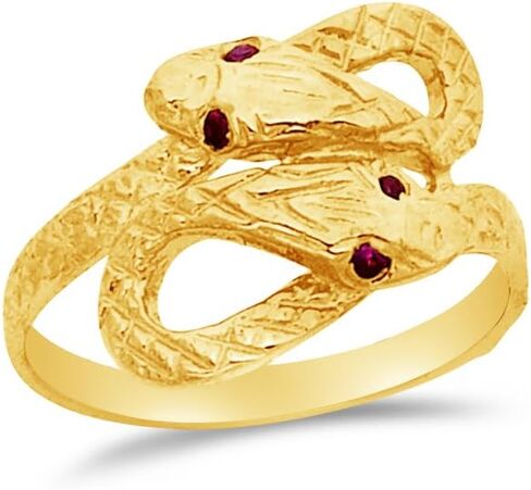 Sonia Jewels 14k Yellow Gold Fancy Fashion Snake Twist Band Ring in Saudi Arabia