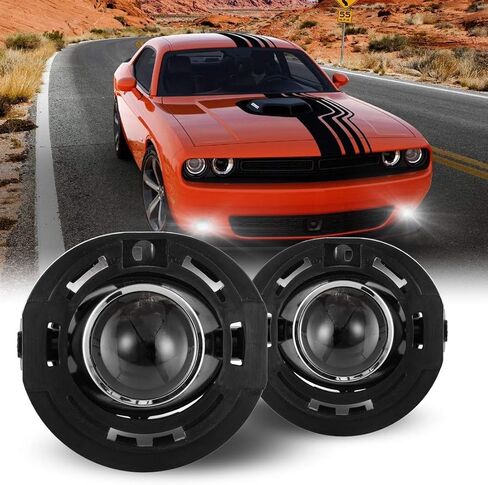 Nixon Offroad Fog Light Set w/Halogen Bulbs for 11-17 Chrysler 200/11-14 Dodge Avenger / 13-14 Dodge Challenger R/T Classic / 12-14 Dodge Charger / 14-20 Jeep Grand Cherokee, Fog Lamp Replacement in Kuwait